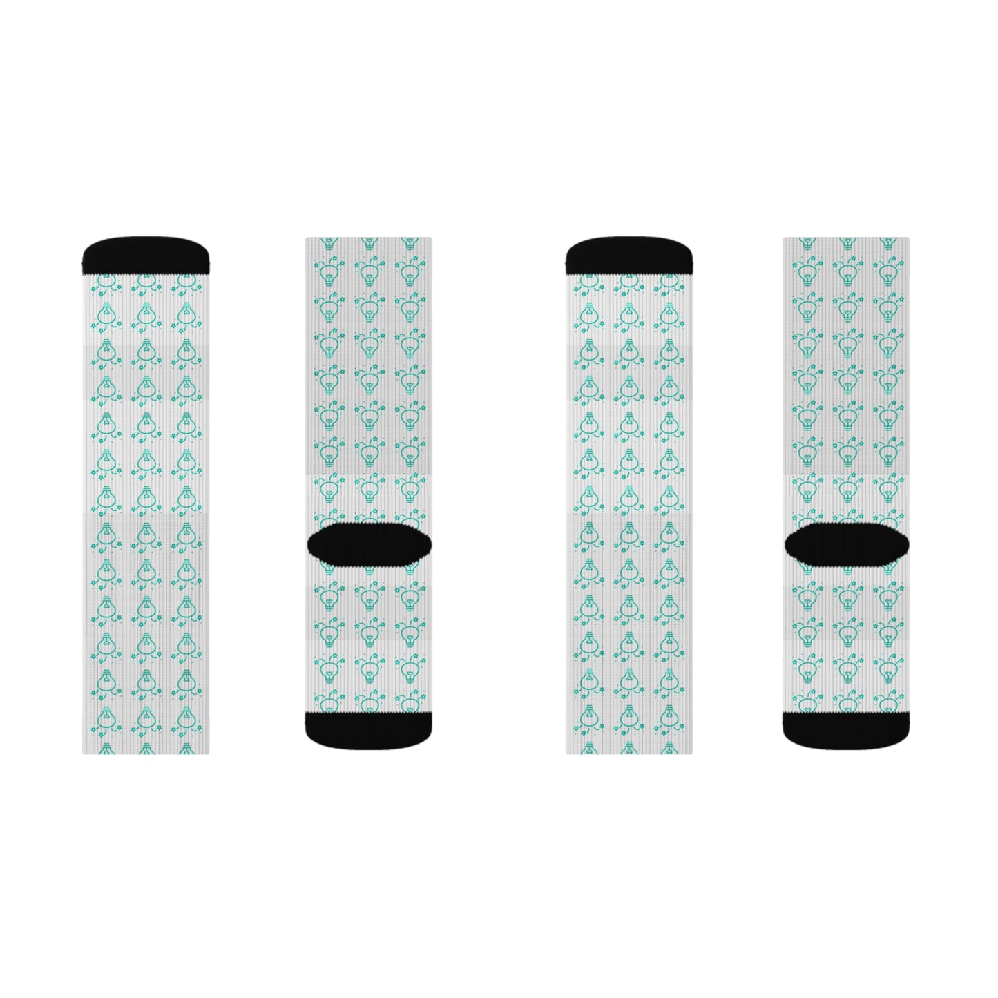 Talent School Socks - Patterned, Teal