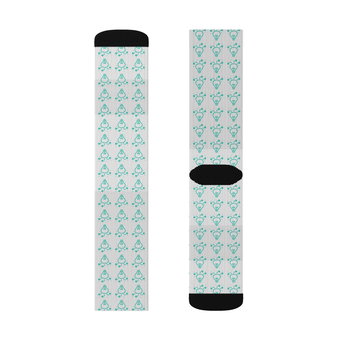 Talent School Socks - Patterned, Teal