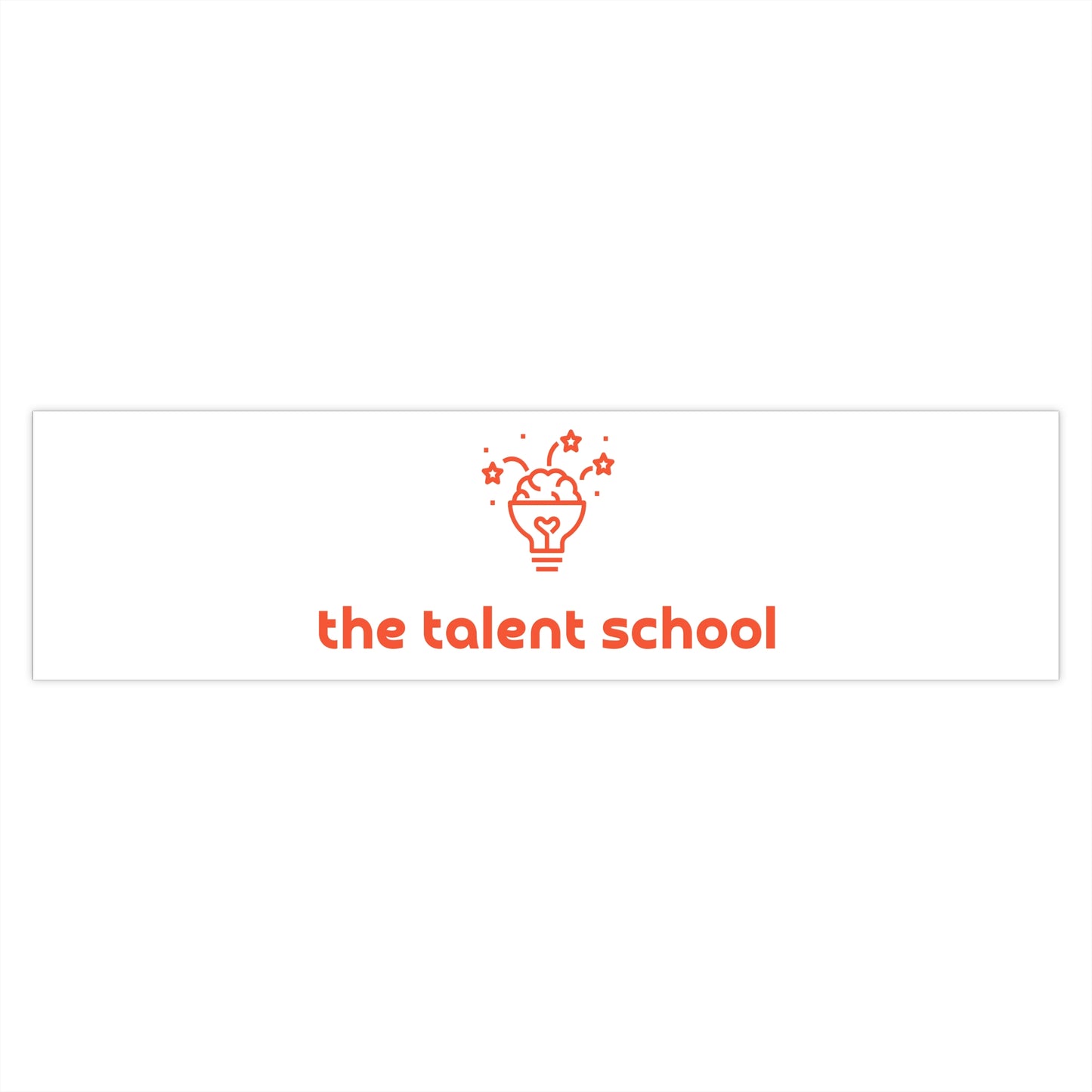 Talent School Bumper Sticker - Orange