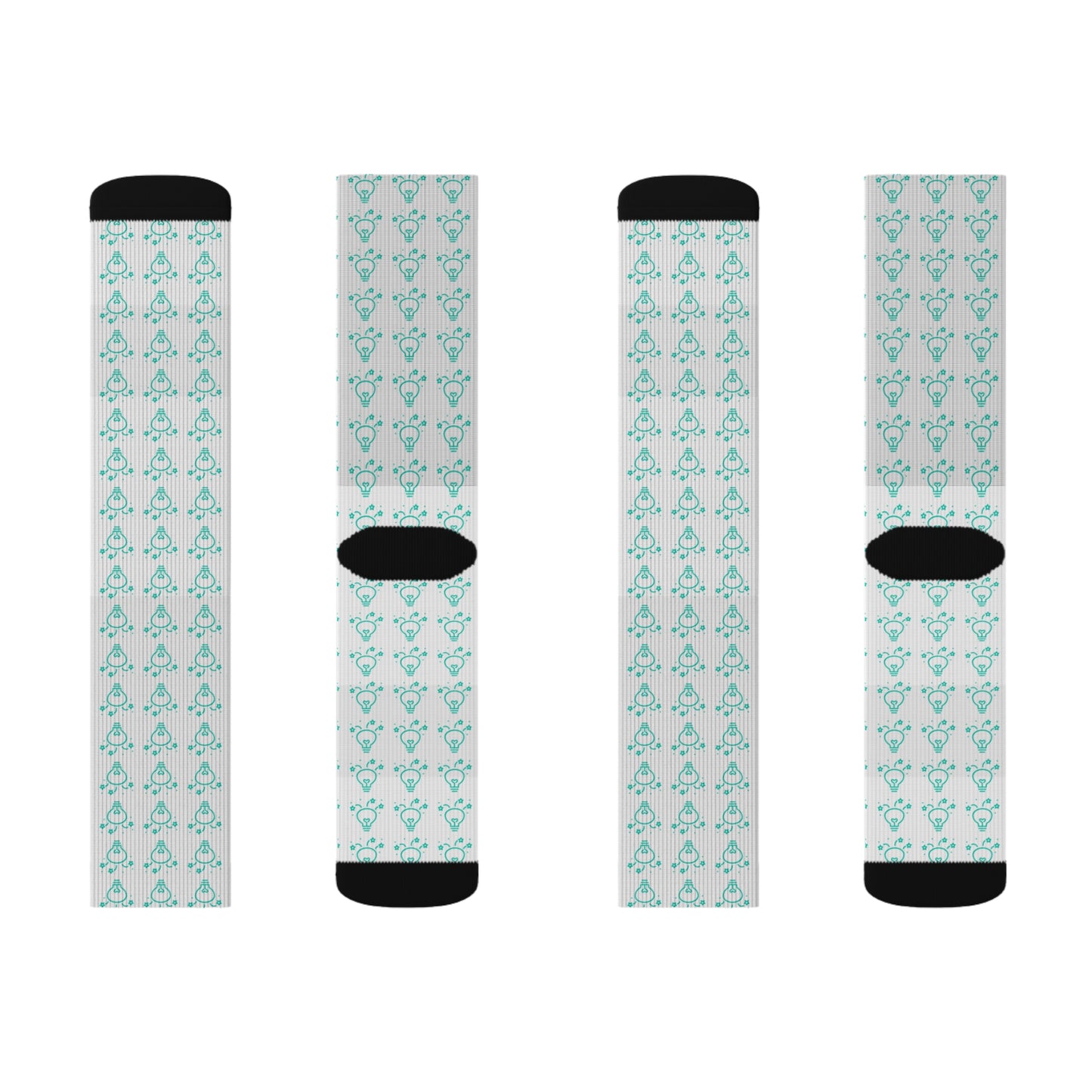 Talent School Socks - Patterned, Teal