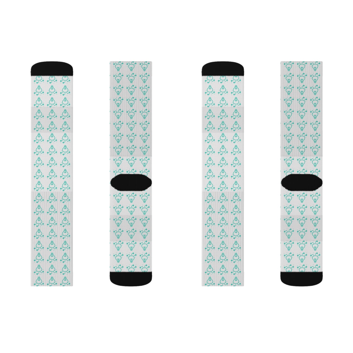 Talent School Socks - Patterned, Teal