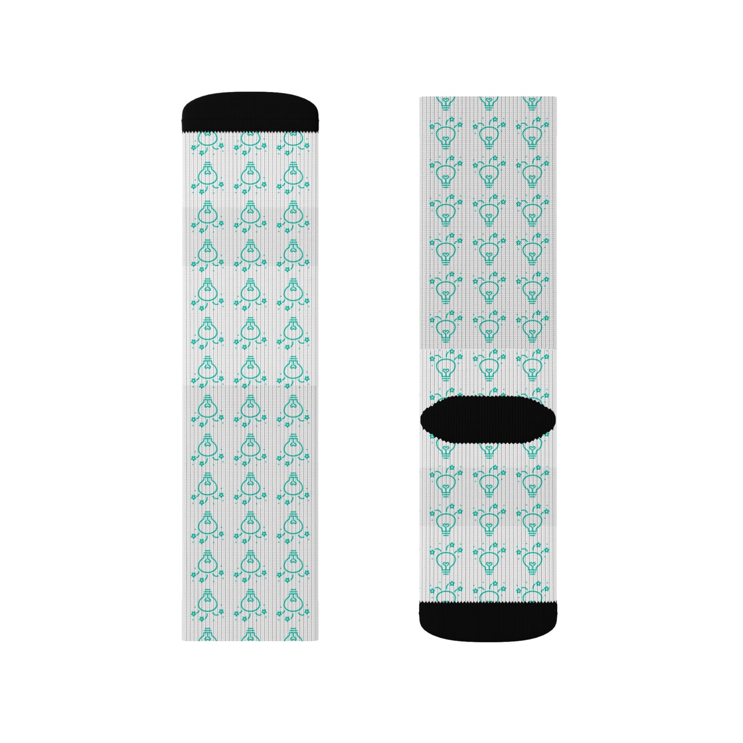 Talent School Socks - Patterned, Teal