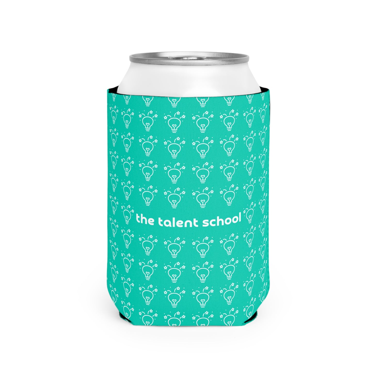 Talent School Can Cooler Sleeve - Patterned, Teal