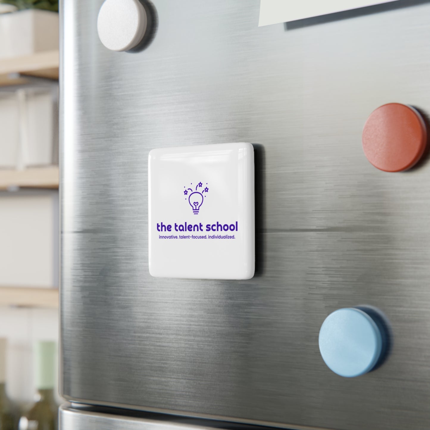 Talent School Porcelain Magnet - Square, Purple