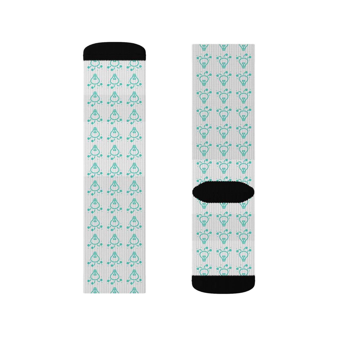 Talent School Socks - Patterned, Teal