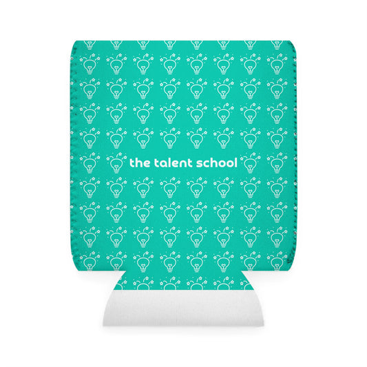 Talent School Can Cooler Sleeve - Patterned, Teal