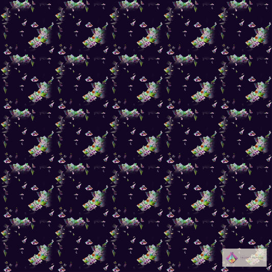 TSN origami cascade — plum